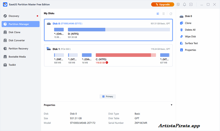 EaseUS Partition Master Full Español MEGA