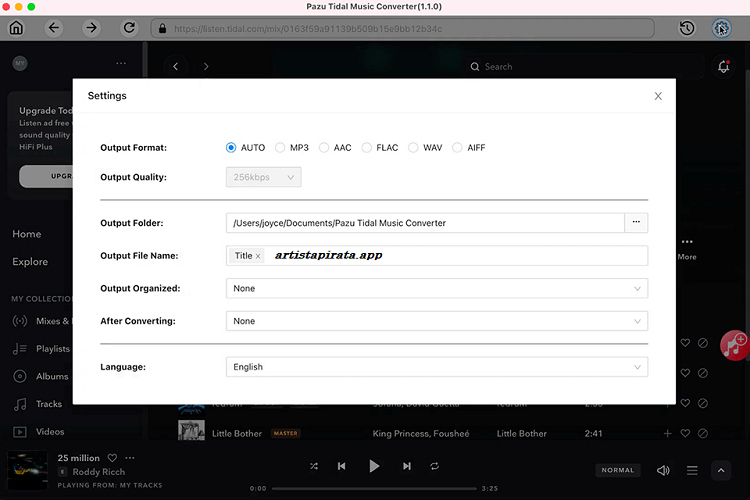 Pazu Tidal Music Converter 2026 Español