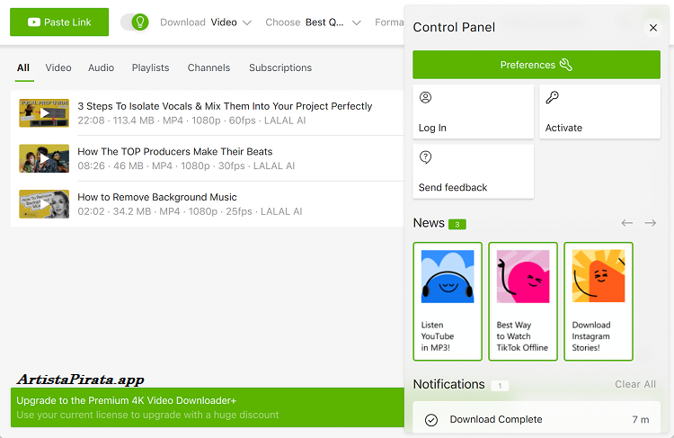 4K Video Downloader Plus Preactivado Espanol