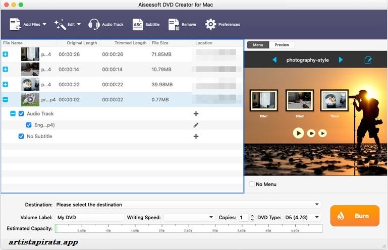 DVD Creator Para Mac y Windows