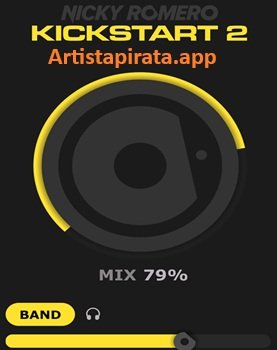 “Interfaz del plugin Nicky Romero Kickstart 2025 mostrando curvas Movable Slope y visualización Kick View.