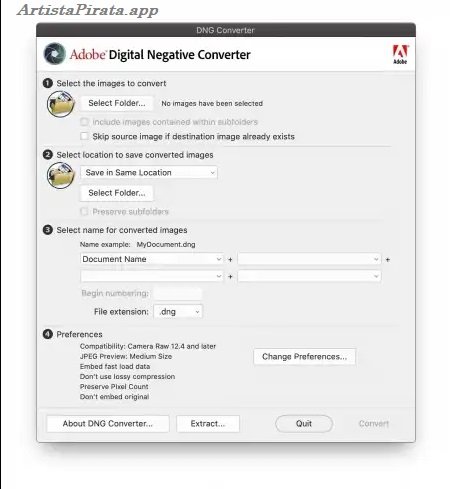 Adobe DNG Converter Descargar Gratis