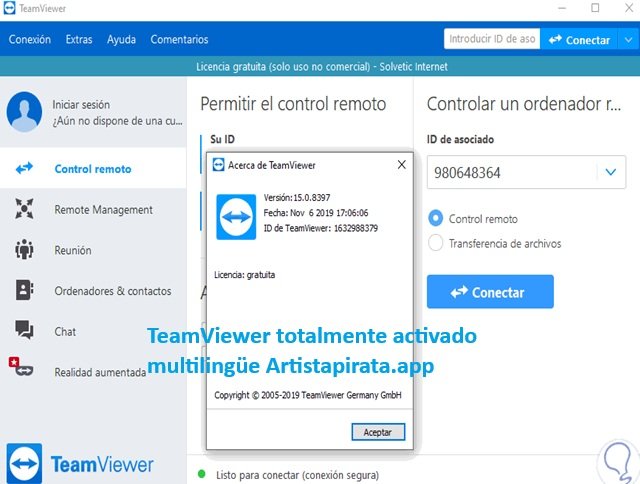 TeamViewer 2026 full descargar es un software líder para acceso remoto seguro, control y soporte de computadoras y dispositivos, con funciones de colaboración, transferencia de archivos y conexiones cifradas.