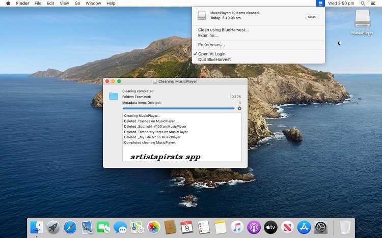 BlueHarvest Interfaz de Activado