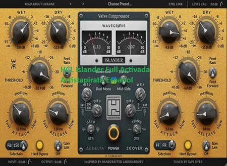 Captura del software Wavegrove HCL Islander compresor profesional para mezcla y mastering