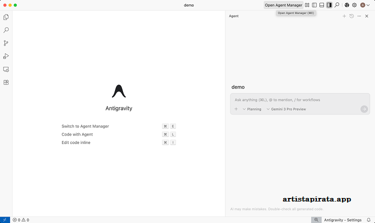 Requirements for Google Antigravity