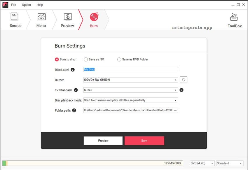 Wondershare DVD Creator Free Download