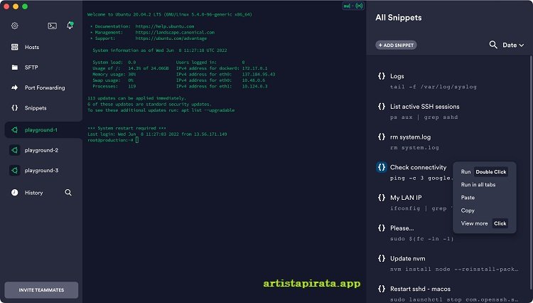 Termius Full Interfaz en Espanol