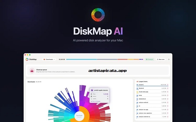 DiskMap AI Disk Analyzer Free Download macOS