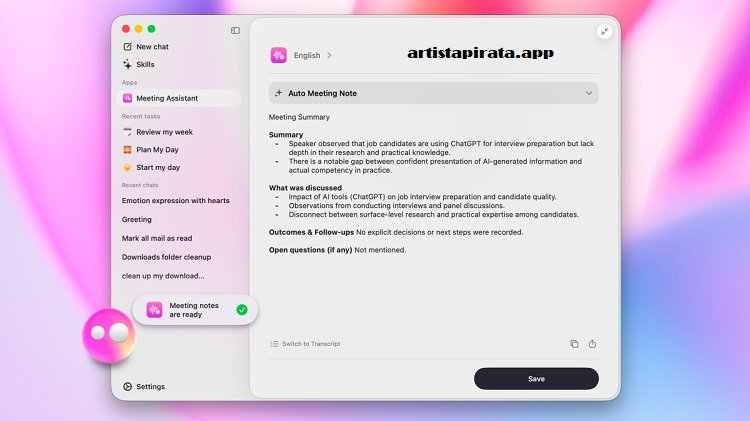 Eney AI Assistant para Mac organizando archivos, resumiendo reuniones y automatizando tareas digitales mediante instrucciones en lenguaje natural.