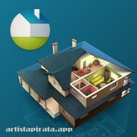 Live Home 3D 5.1 para Windows y Mac mostrando un plano de vivienda en 2D y su modelo tridimensional para diseñar habitaciones y distribuir muebles.